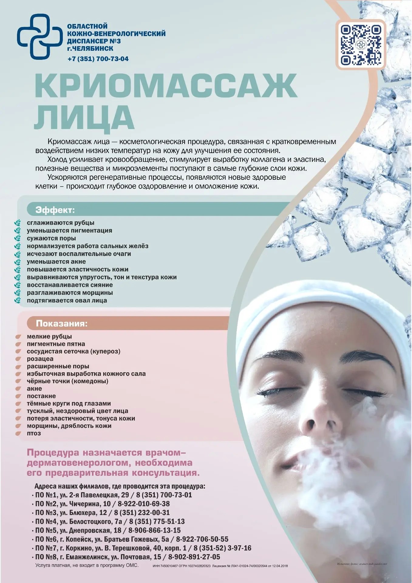 Криомассаж лица
